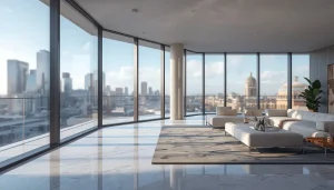 Interior de un ático de lujo moderno que simboliza la inversión inmobiliaria internacional entre EE.UU. e Italia.